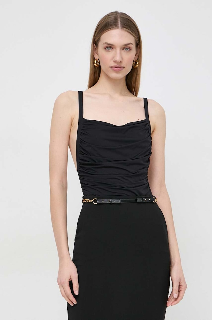 Patrizia Pepe body z elastanem czarny 8M1551.J154