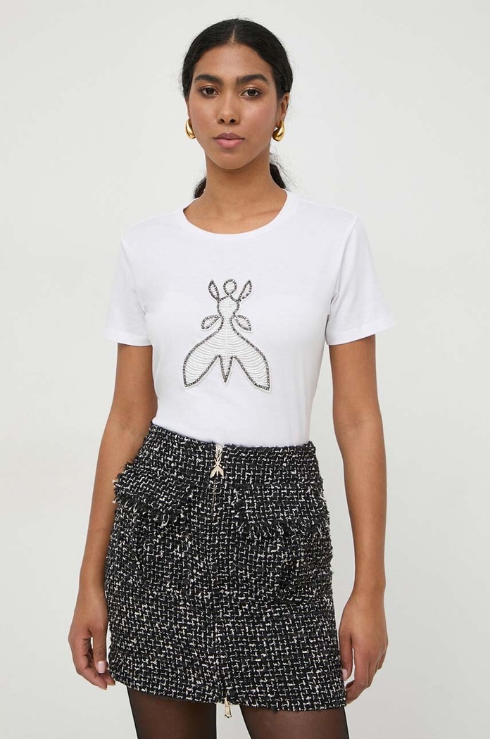 Patrizia Pepe t-shirt bawełniany regular biały 8M1599.J043