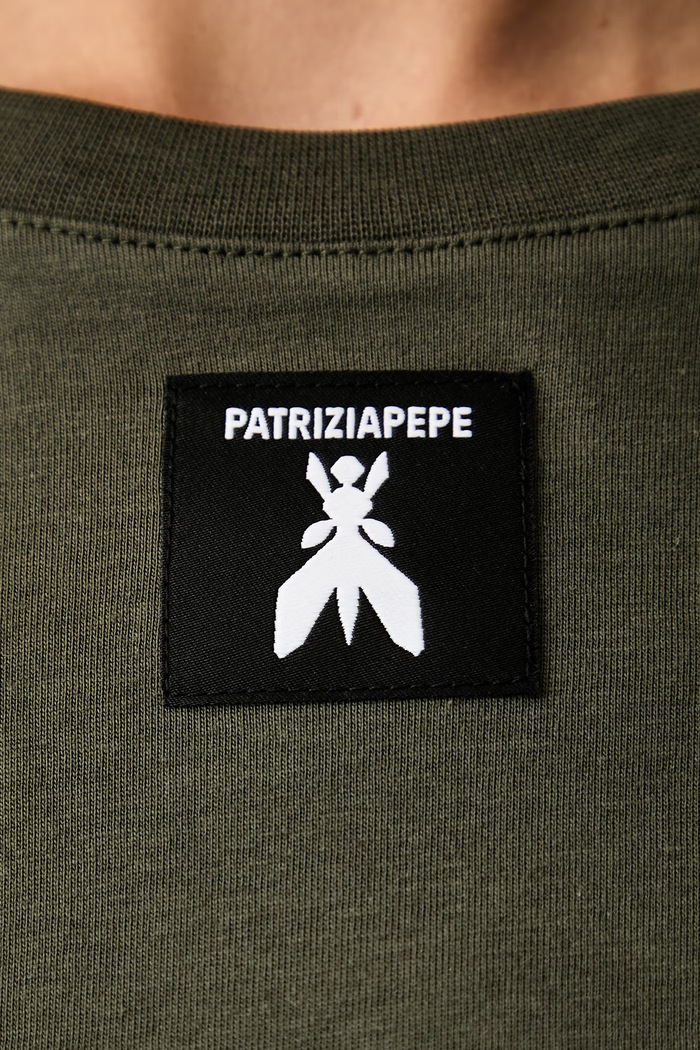Patrizia Pepe tričko dámské bavlněné 8M1612.J089 zelená