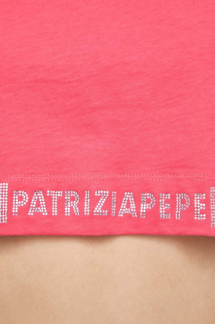 Bavlnené tričko Patrizia Pepe 8M1613.J089 ružová