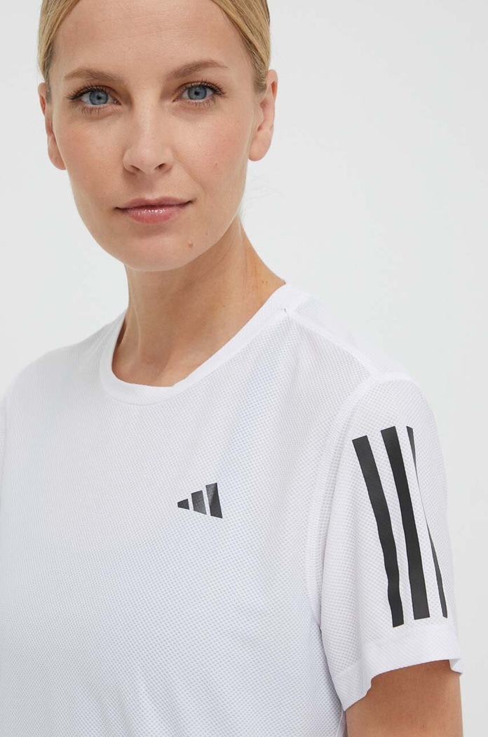 Μπλουζάκι για τρέξιμο adidas Performance Own the Run Own the Run λευκό IK7442