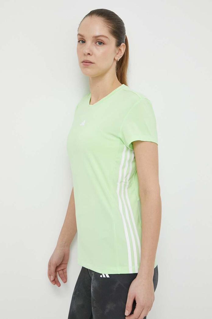 Kratka majica za vadbo adidas Performance Hyperglam Potisk zelena IM8784