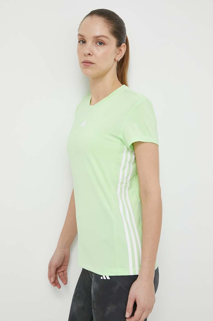 Kratka majica za vadbo adidas Performance Hyperglam Potisk zelena IM8784