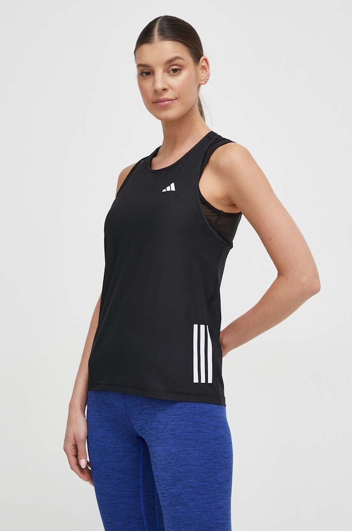 adidas Performance top do biegania Own the Run z elastanem czarny IN8317