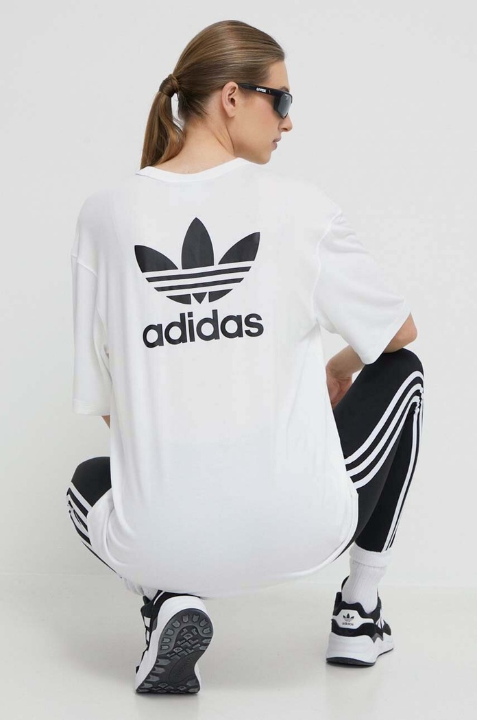 Μπλουζάκι adidas Originals Trefoil Tee μπεζ IR8064