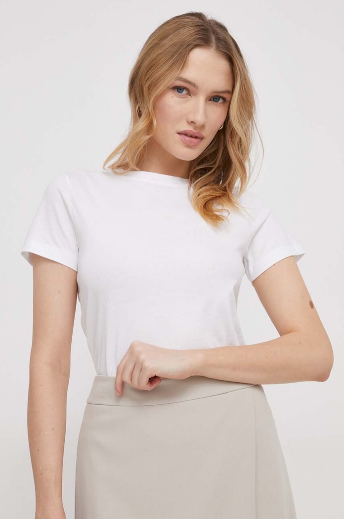 Joop! t-shirt bawełniany bawełna beżowy 30040352
