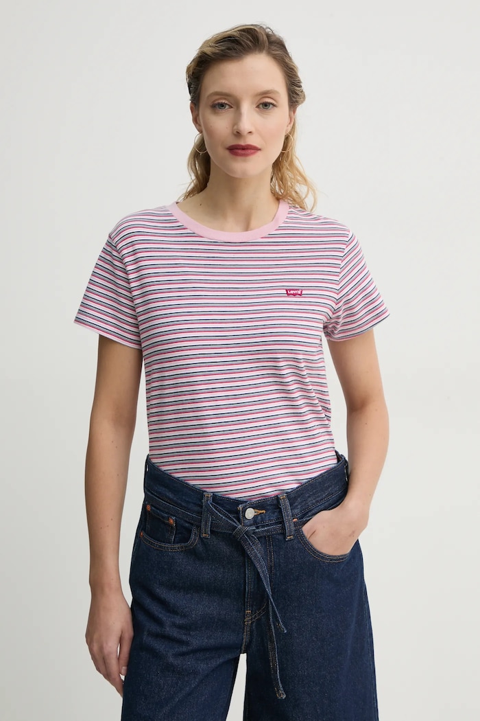 Levi's t-shirt γυναικείο βαμβακερό ροζ 39185