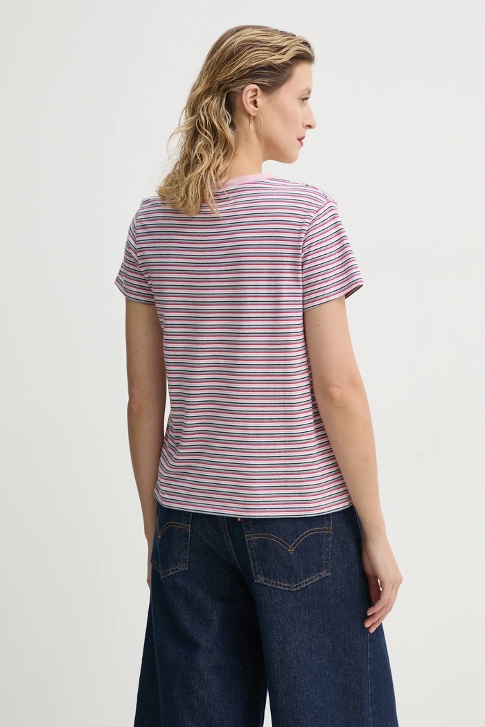 Ρούχα Levi's t-shirt γυναικείο βαμβακερό 39185 ροζ