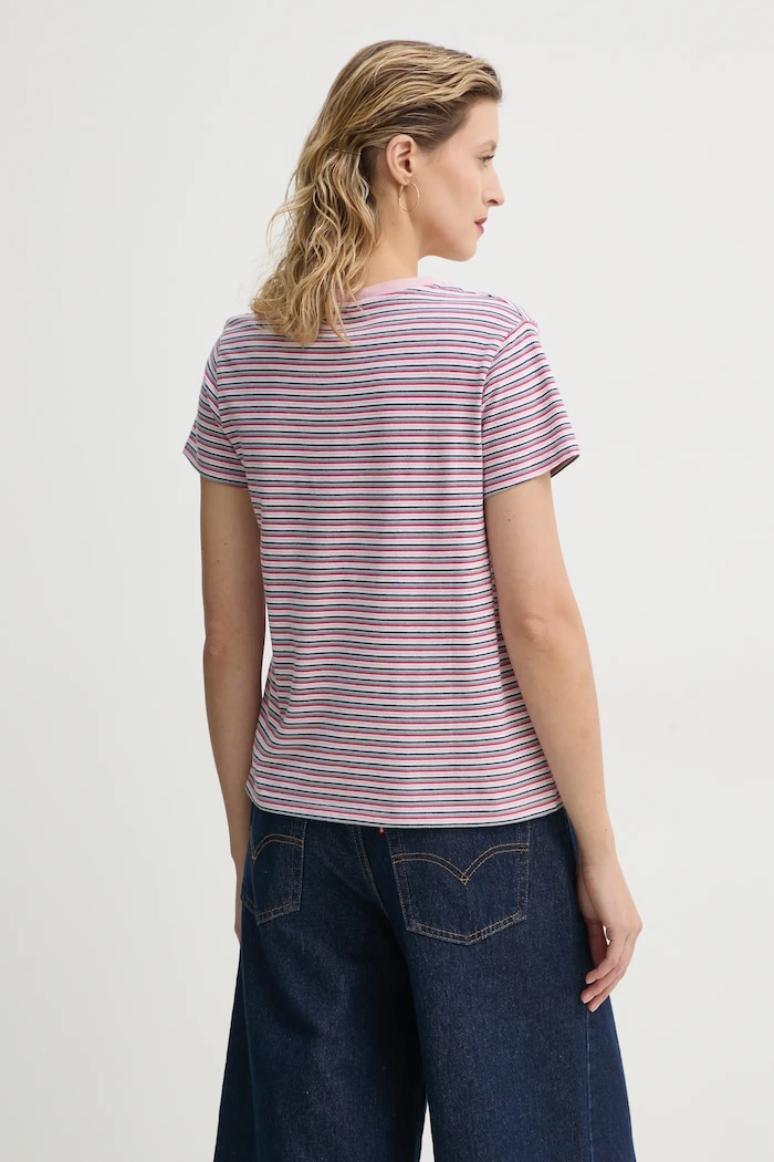 Ρούχα Levi's t-shirt γυναικείο βαμβακερό 39185 ροζ