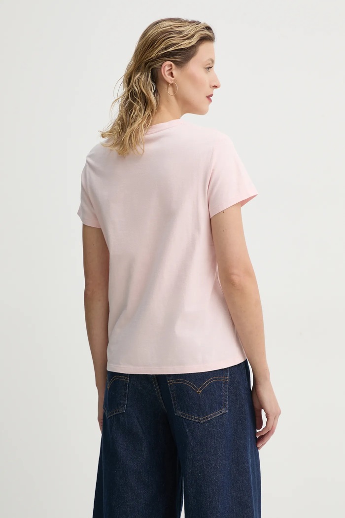 Ρούχα Levi's t-shirt γυναικείο βαμβακερό 39185 ροζ