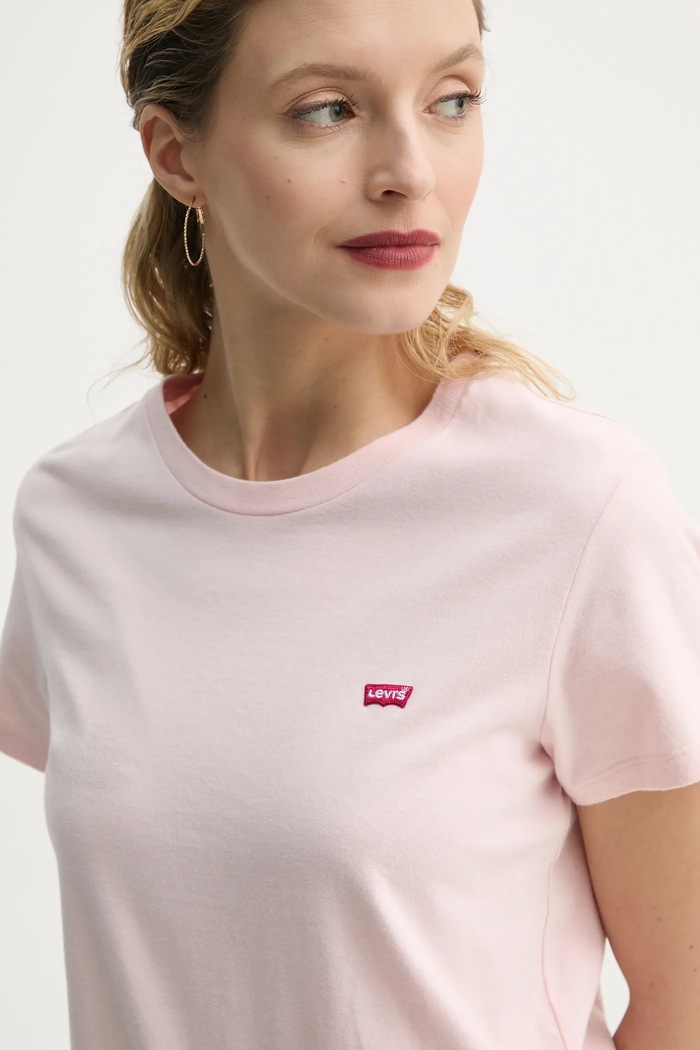 Levi's t-shirt γυναικείο βαμβακερό ροζ 39185