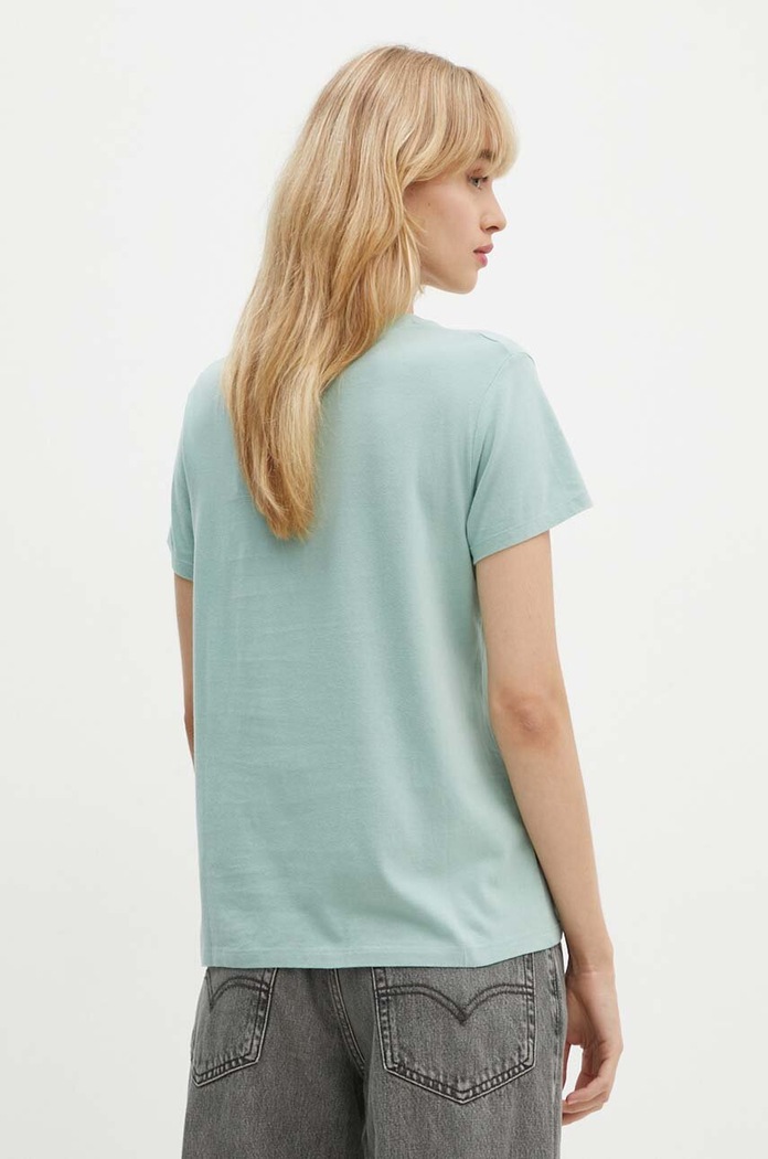 Oblečení Levi's tričko dámské bavlněné PERFECT 39185 zelená
