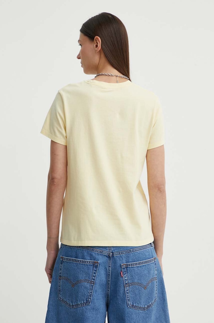 Oblečení Levi's tričko dámské bavlněné 39185 žlutá