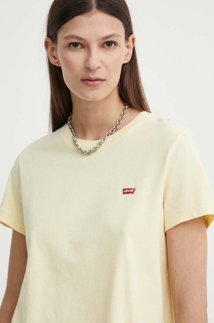 Levi's tričko dámské bavlněné žlutá 39185