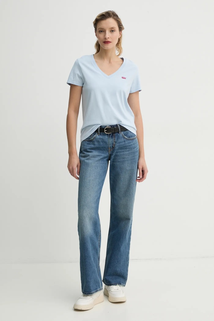 Levi's t-shirt bawełniany 85341 niebieski AW25