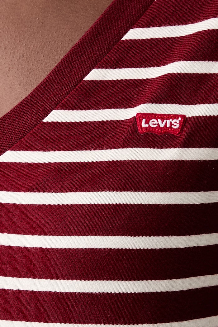 Levi's kratka majica ženska bombažna PERFECT V 85341 bordo