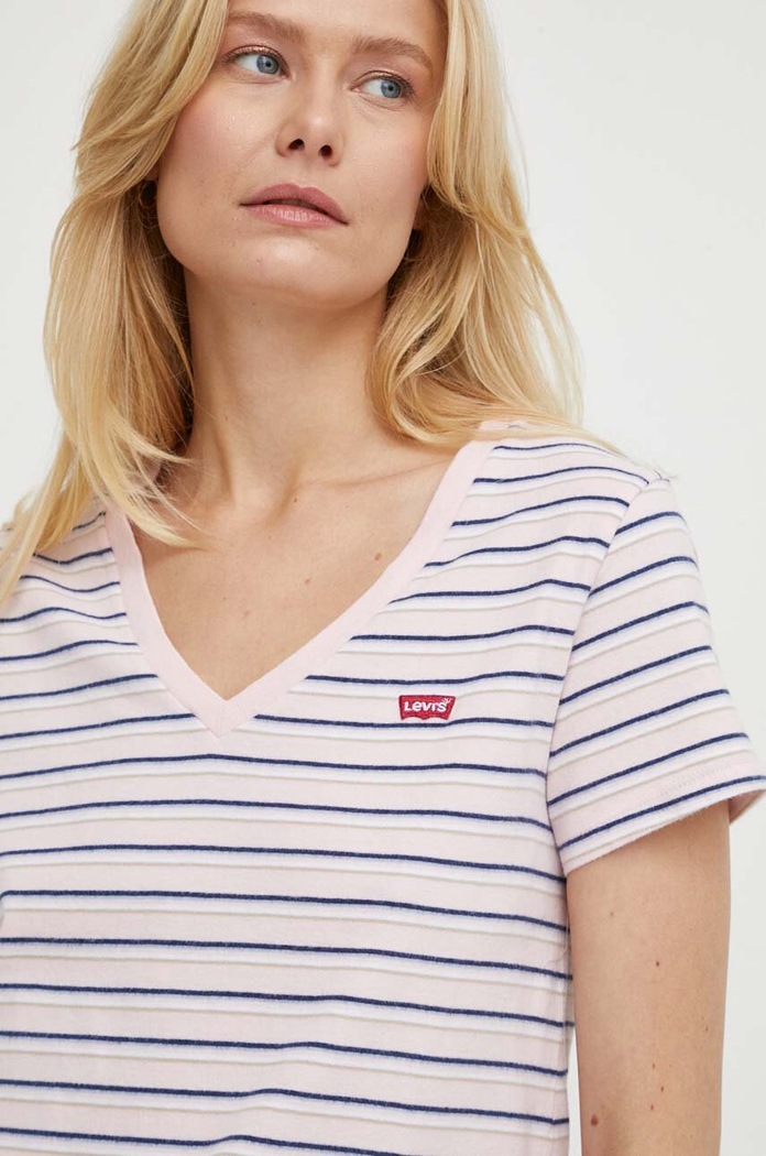Levi's T-shirt damski bawełniany PERFECT V multicolor 85341