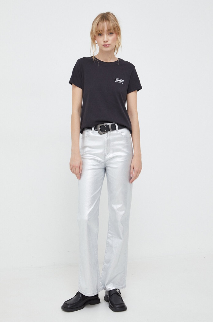 Bombažna kratka majica Levi's 17369.2435 črna SS24