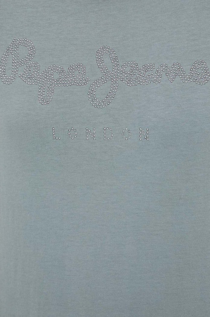 Βαμβακερό μπλουζάκι Pepe Jeans HAILEY PL505749 πράσινο