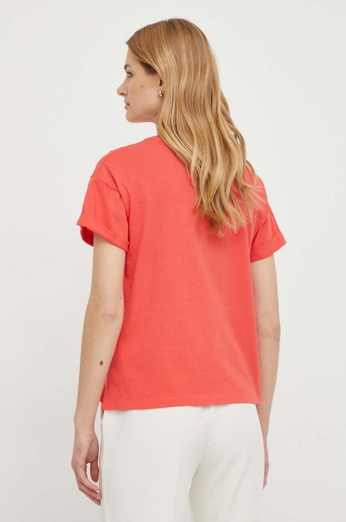 Ρούχα Βαμβακερό μπλουζάκι Pepe Jeans HELGA PL505761 κόκκινο