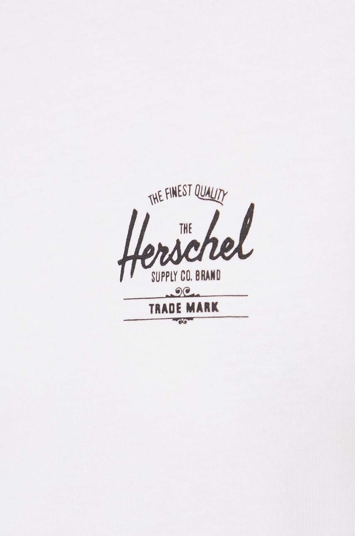 Bavlněné tričko Herschel 50293.01821 bílá