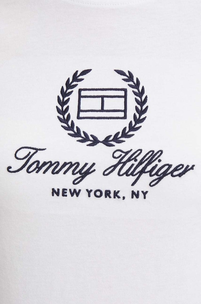 Bavlnené tričko Tommy Hilfiger WW0WW41761 biela