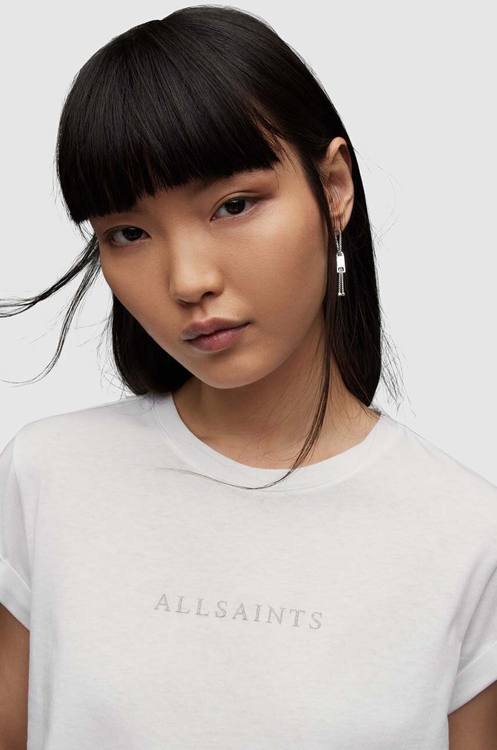 AllSaints t-shirt bawełniany Anna WM208Z biały SS24