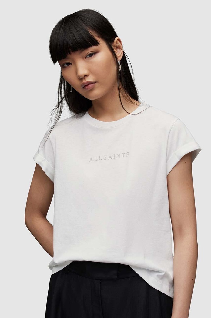 Odzież AllSaints t-shirt bawełniany Anna WM208Z biały