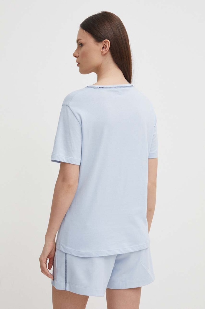 Oblečení Bavlněné tričko Tommy Hilfiger WW0WW41575 modrá