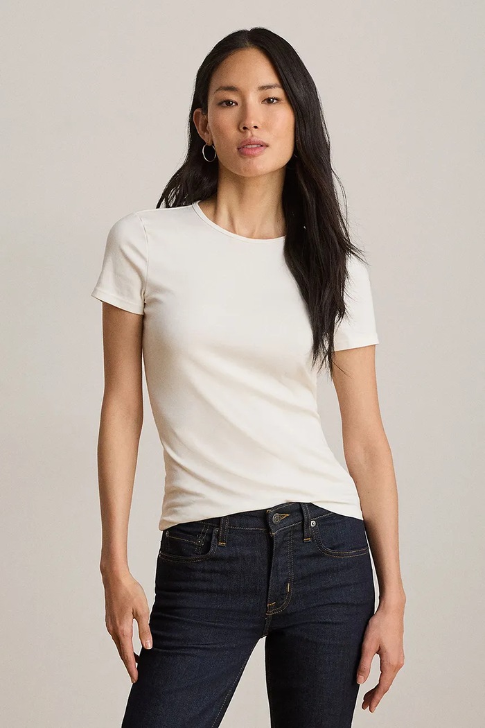 Lauren Ralph Lauren T-shirt damski bawełniany biały 200655374