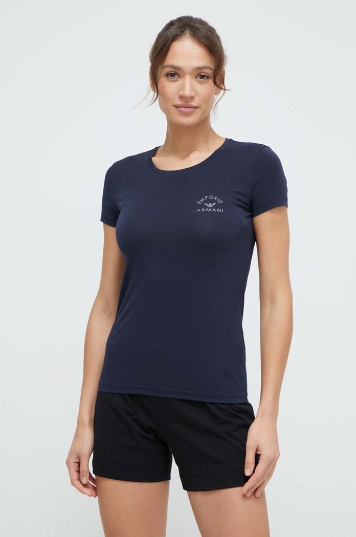 Emporio Armani Underwear t-shirt lounge regular granatowy 163139.4R223