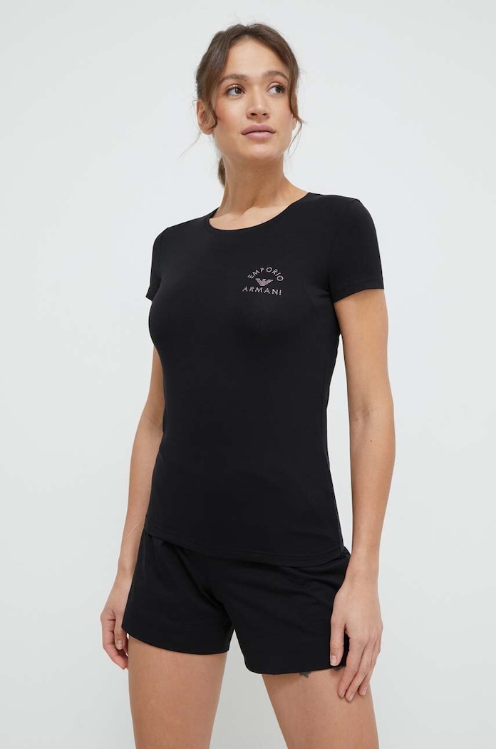 Emporio Armani Underwear t-shirt lounge regular czarny 163139.4R223