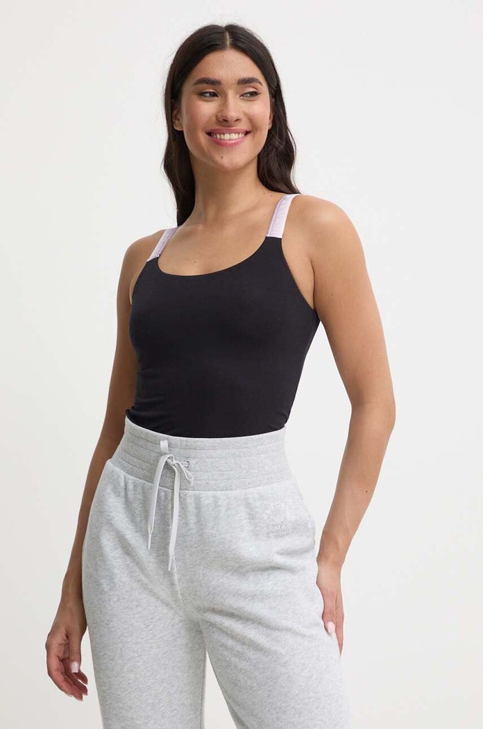 Emporio Armani Underwear top lounge nadruk czarny 164237.4R226