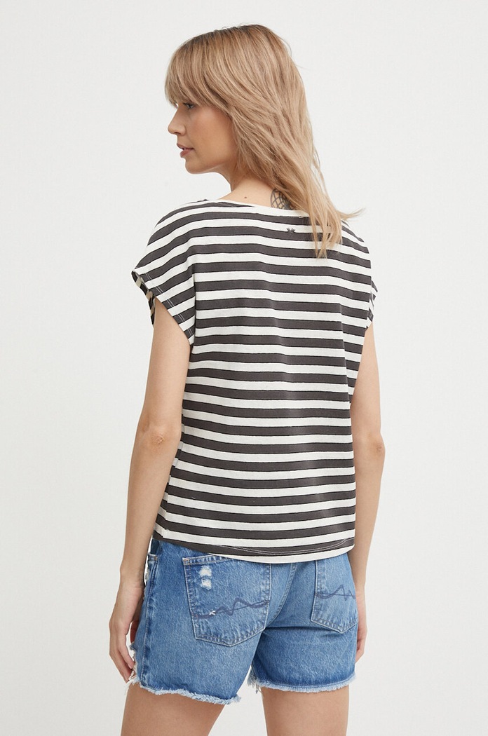 Ρούχα Μπλουζάκι με λινό μείγμα Pepe Jeans KHLOE KHLOE PL505835 γκρί