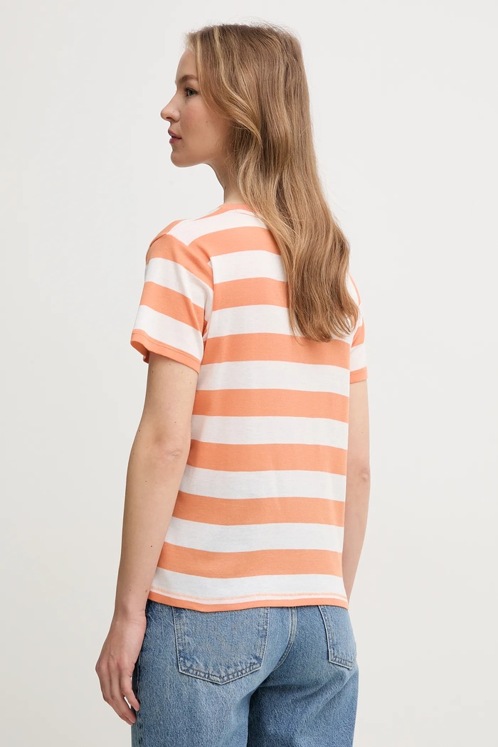 Ρούχα Βαμβακερό μπλουζάκι Pepe Jeans PL505845 πορτοκαλί