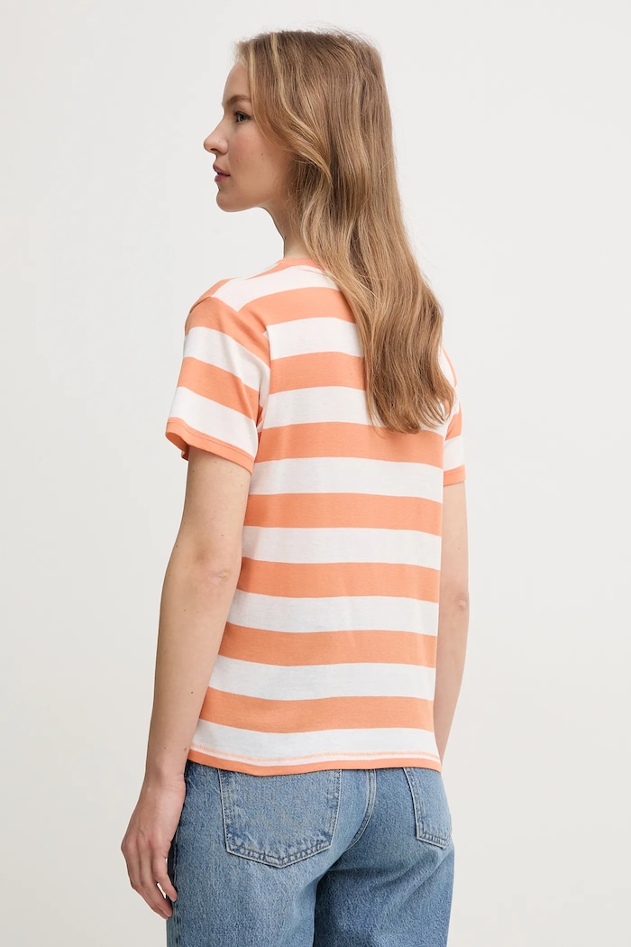 Ρούχα Βαμβακερό μπλουζάκι Pepe Jeans PL505845 πορτοκαλί
