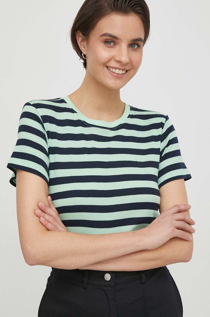 Bavlněné tričko Pepe Jeans JINX zelená PL505845