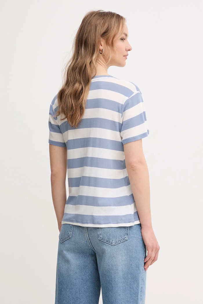 Oblečenie Bavlnené tričko Pepe Jeans PL505845 modrá