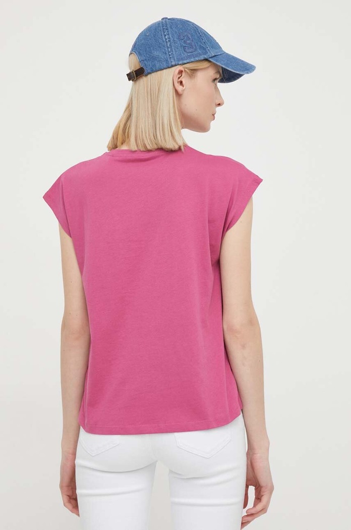 Oblečenie Bavlnené tričko Pepe Jeans LORY PL505853 ružová
