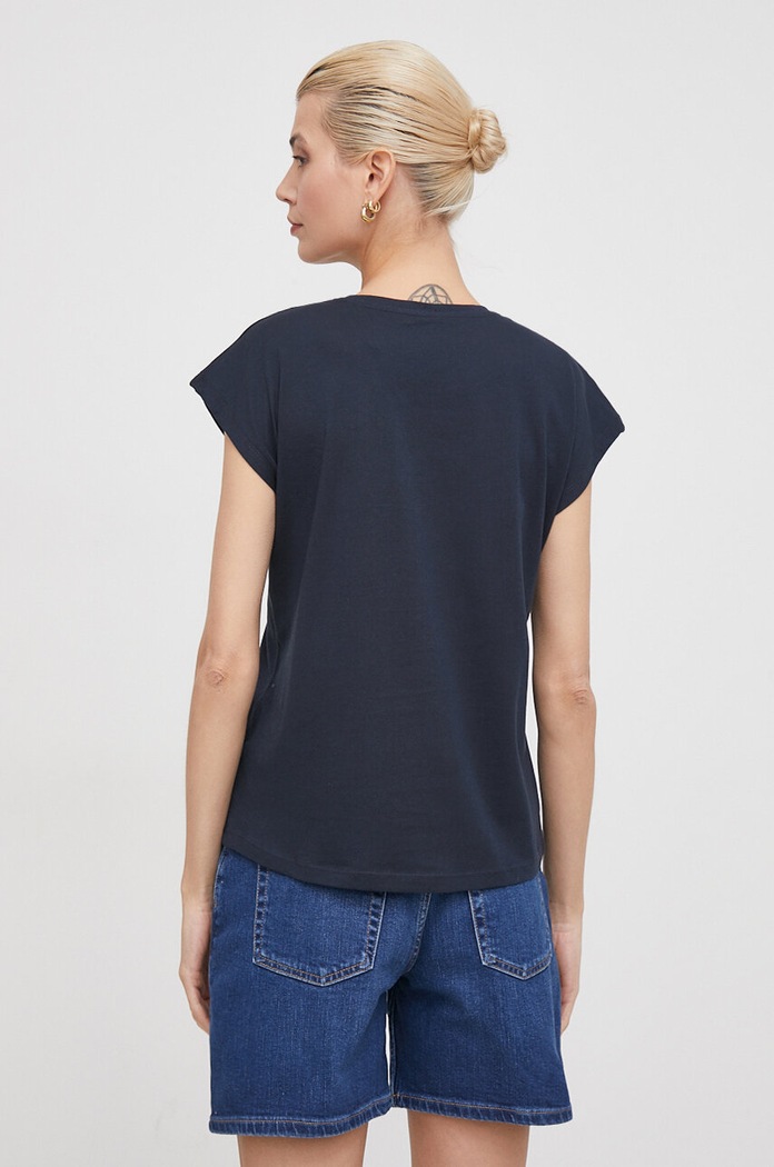 Oblečenie Bavlnené tričko Pepe Jeans LORY PL505853 tmavomodrá