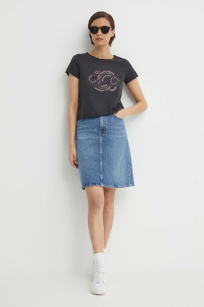 Pamučna majica Pepe Jeans KENNA PL505857 siva SS24