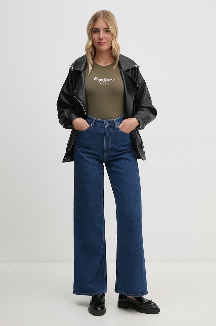 Μπλουζάκι Pepe Jeans NEW VIRGINIA SS N PL505202 πράσινο AW25