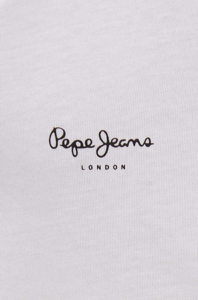 Pamučna majica Pepe Jeans LORETTE V NECK PL505826 bijela