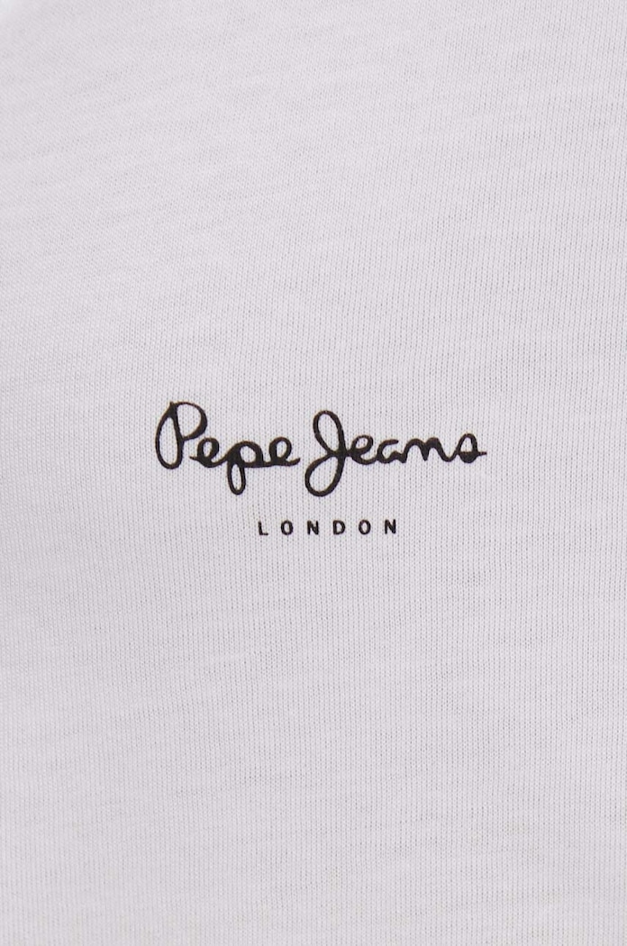 Pamučna majica Pepe Jeans LORETTE V NECK PL505826 bijela