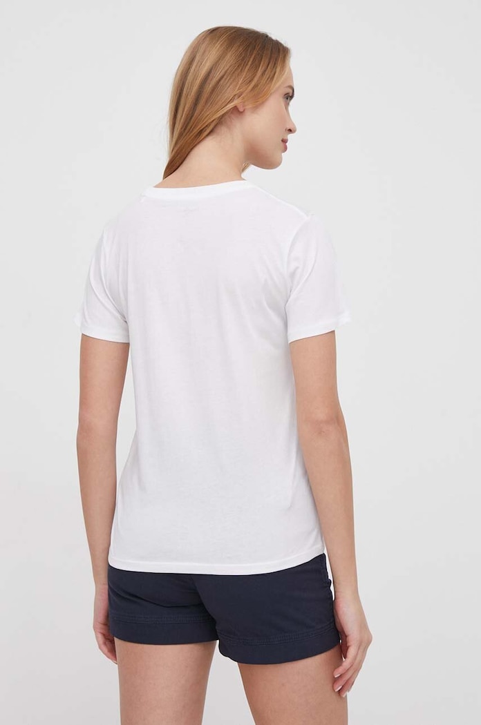 Oblečenie Bavlnené tričko Pepe Jeans LORETTE PL505827 biela