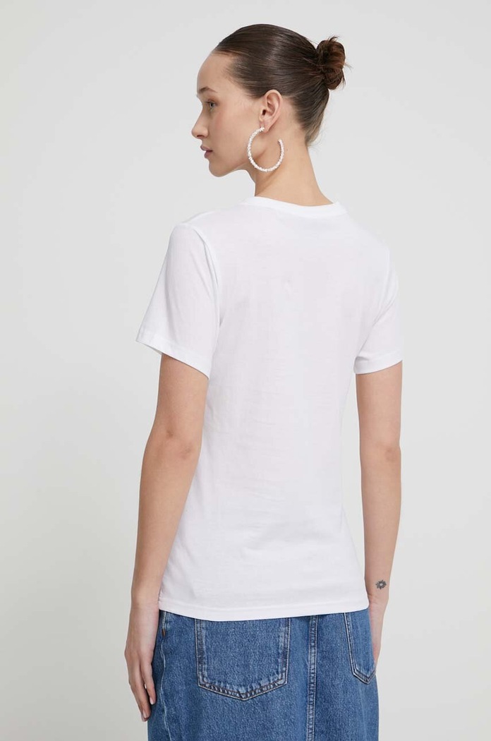 Oblačila HUGO Blue osnovna kratka majica ženska bombažna Classic Tee_B 50510772 bela