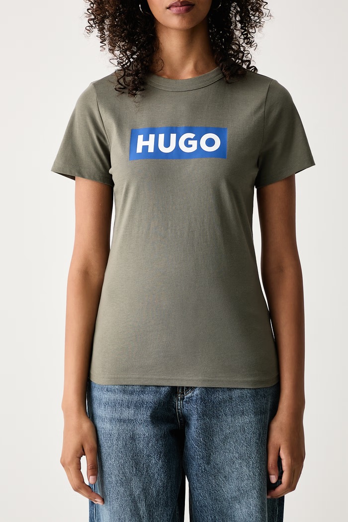 Basic tričko dámske bavlnené Classic Tee_B HUGO Blue 50510772 zelená