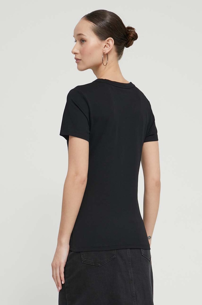 Ρούχα HUGO Blue basic t-shirt γυναικείο βαμβακερό Classic Tee_B 50510772 μαύρο