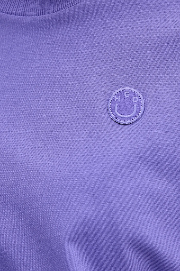 Hugo Blue t-shirt bawełniany Vintage Tee_B_1 50518139 fioletowy