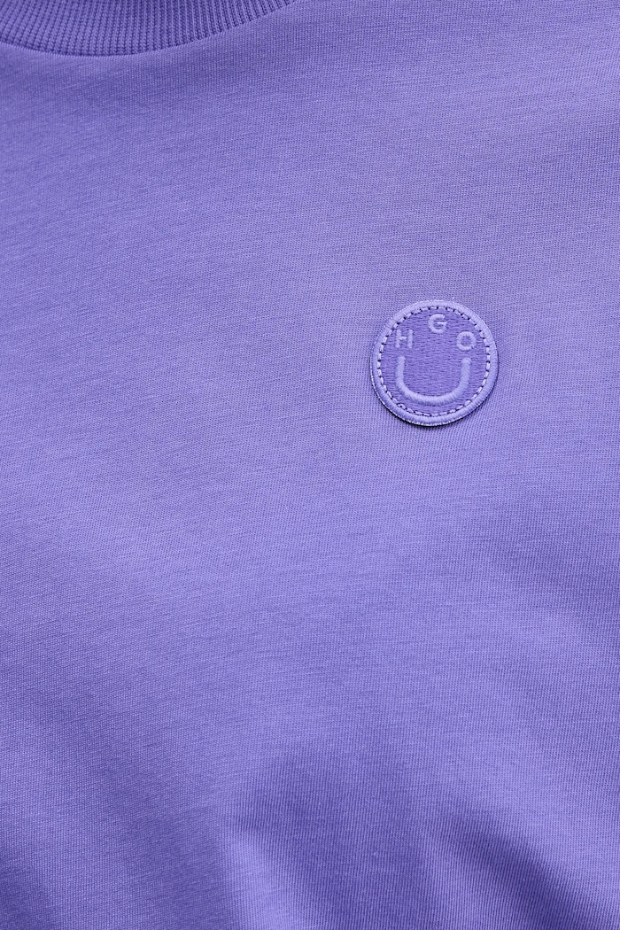 Hugo Blue t-shirt bawełniany Vintage Tee_B_1 50518139 fioletowy